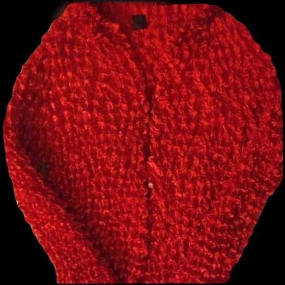 Red ABSOLUTELY GORGEOUS Button Up Blouse - Picture 1 of 1